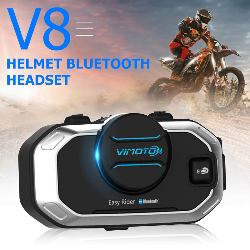 Ενδοεπικοινωνία Bluetooth Κράνους Μηχανής VIMOTO V8 850mAh